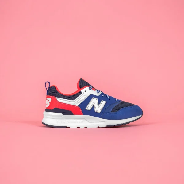 new balance pre school 997h sneakers team royal energy red - KITH-SHOP