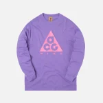 nike acg long sleeve tee logo in space purple - KITH-SHOP