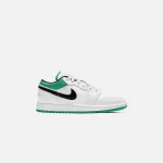 nike air jordan 1 low grade school shoes white stadium green black - KITH-SHOP