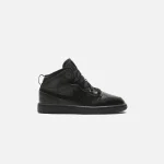 nike air jordan 1 mid pre school shoes black - KITH-SHOP