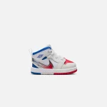 nike air jordan 1 mid rm td white siren red racer blue - KITH-SHOP