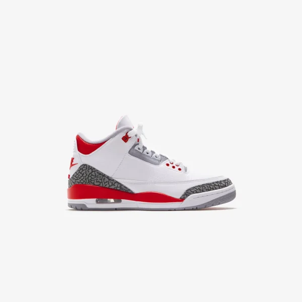 nike air jordan 3 retro white fire red black cement grey - KITH-SHOP