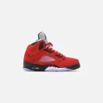 nike air jordan 5 retro bold varsity red black and white - KITH-SHOP