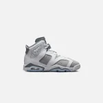 nike air jordan 6 retro for kids white medium grey cool grey - KITH-SHOP