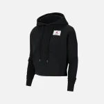 nike air jordan women s flight fleece pullover black - KITH-SHOP