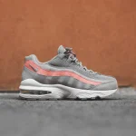 nike air max 95 grade school shoes grey coral white - KITH-SHOP