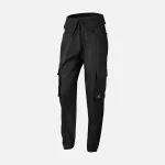 nike air women s jordan center faux leather utility pants black - KITH-SHOP