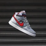 nike grade school vandal high sneakers silver red - KITH-SHOP