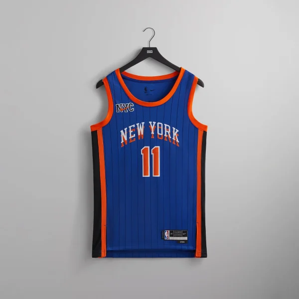 nike jalen brunson new york knicks 2023 city edition swingman jersey rush blue - KITH-SHOP