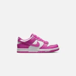 nike kids dunk low white active fuchsia sneakers - KITH-SHOP