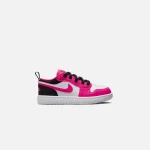 nike pre school air jordan 1 low fierce pink black white - KITH-SHOP