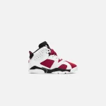 nike pre school air jordan 6 retro white carmine black - KITH-SHOP