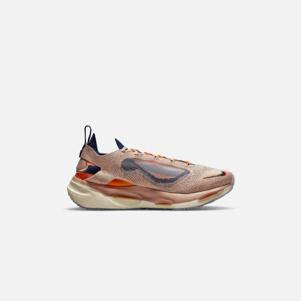 nike spark flyknit running shoes tan orange and blue - KITH-SHOP