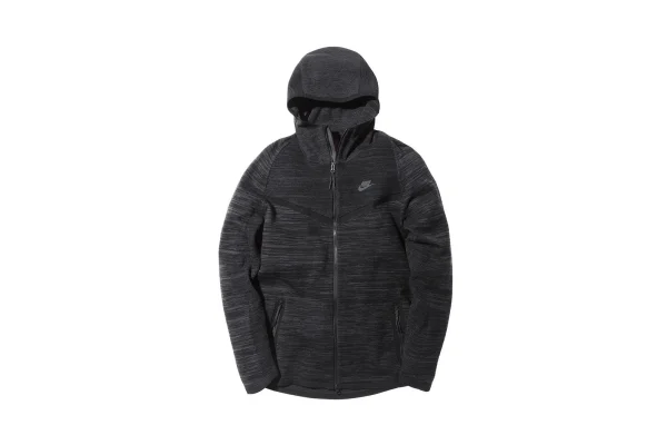 nike tech knit windrunner jacket black - KITH-SHOP