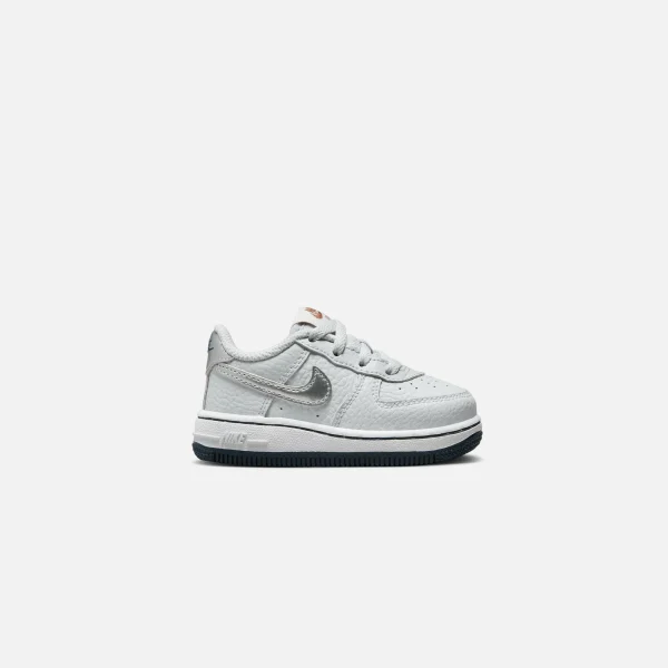 nike toddler air force 1 shoes pure platinum and metallic silver - KITH-SHOP