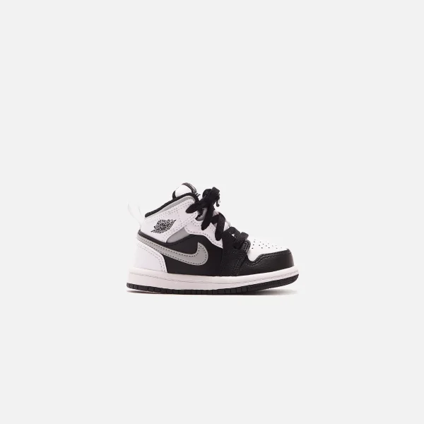 nike toddler air jordan 1 mid bt black white light smoke grey - KITH-SHOP