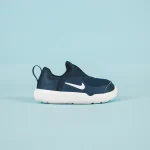 nike toddler lil swoosh sneakers obsidian blue white - KITH-SHOP