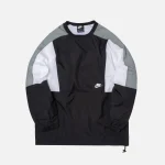 nike windbreaker jacket black grey and white - KITH-SHOP