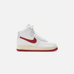 nike women s air force 1 strapless summit white and gym red sneakers - KITH-SHOP