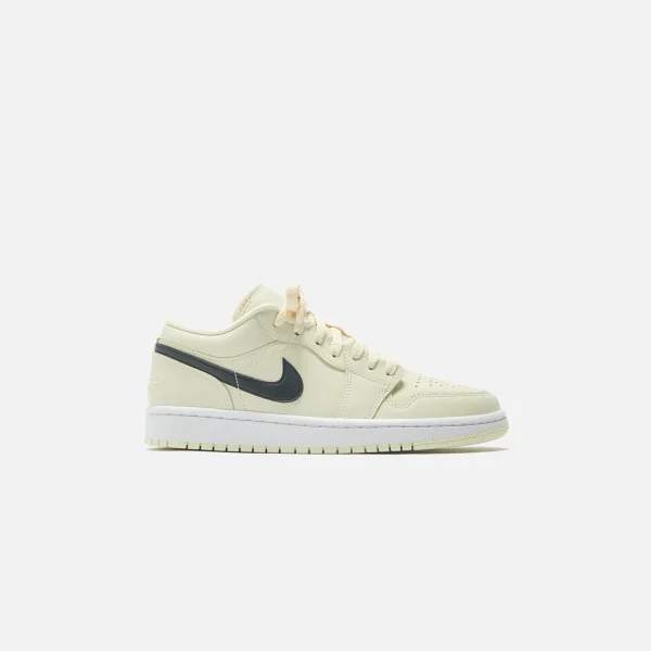 nike women s air jordan 1 low re in coconut milk black and white - KITH-SHOP