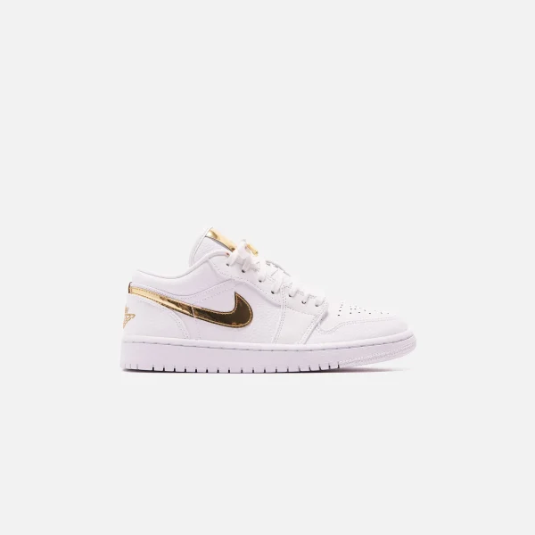 nike women s air jordan 1 low white metallic gold - KITH-SHOP