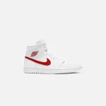 nike women s air jordan 1 mid in white and university red - KITH-SHOP