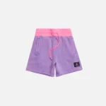 nike women s air jordan flight fleece shorts wild violet pinksicle - KITH-SHOP