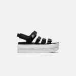 nike women s icon classic sandal in black and white - KITH-SHOP