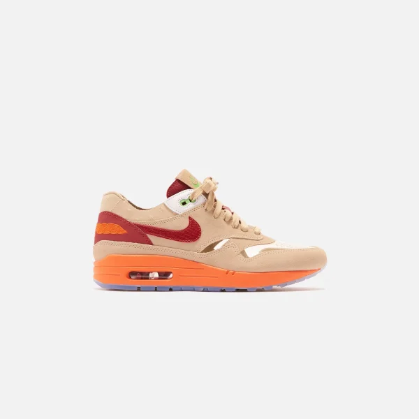 nike x clot air max 1 net deep red orange blaze - KITH-SHOP