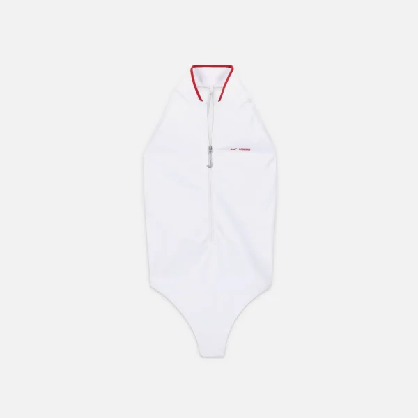 nike x jacquemus white high neck one piece swimsuit - KITH-SHOP