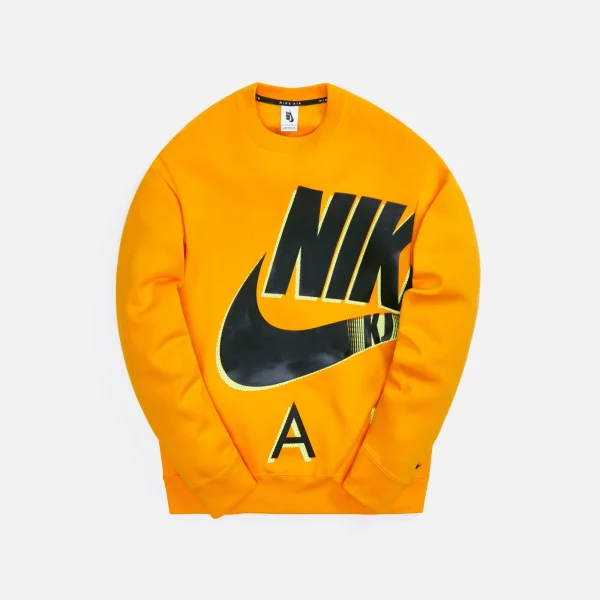 nike x kim jones fleece crew sweatshirt circuit orange - KITH-SHOP