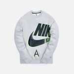 nike x kim jones grey heather fleece crew - KITH-SHOP