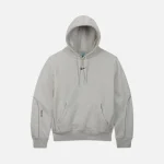 nike x nocta essential hoodie grey heather black - KITH-SHOP