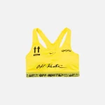 nike x off white women s nrg athletic sports bra vibrant yellow - KITH-SHOP