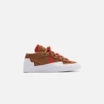 nike x sacai blazer low british tan white university red - KITH-SHOP