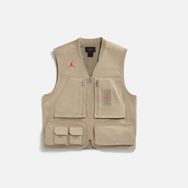 nike x travis scott air jordan desert khaki utility vest - KITH-SHOP