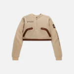 nike x travis scott women s nrg bh polo crew shirt khaki - KITH-SHOP