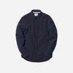 norse projects anton dark navy button up shirt - KITH-SHOP