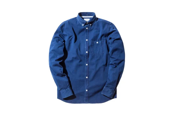 norse projects anton denim shirt stylish casual wear - KITH-SHOP