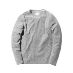 norse projects halfdan melange grey crewneck sweater - KITH-SHOP