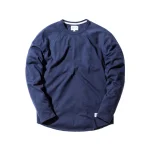 norse projects navy aske long sleeve perforated tee - KITH-SHOP