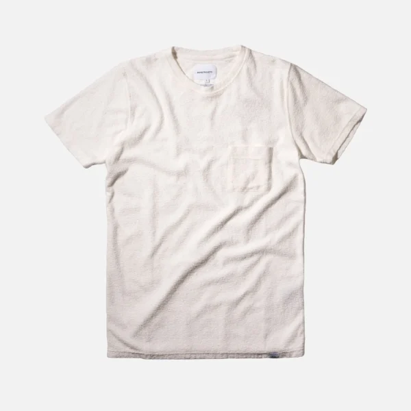 norse projects niels japanese pocket t shirt in white - KITH-SHOP