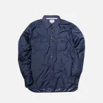 norse projects ripstop hans shirt in navy - KITH-SHOP