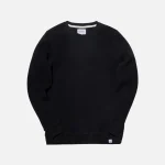 norse projects vagn black compact waffle knit sweater - KITH-SHOP