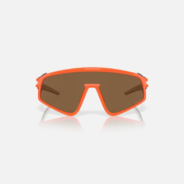 oakley latch panel sunglasses neon orange frame with sepia lens and prizm bronze coating - KITH-SHOP