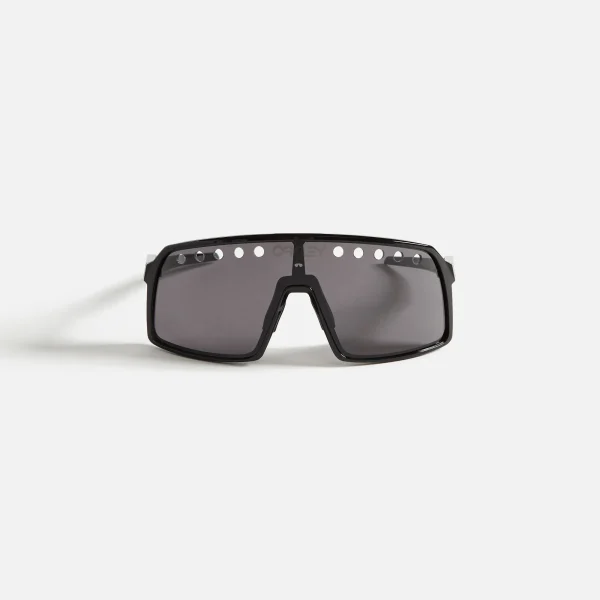 oakley x fragment sutro vented sunglasses polished black frame with prizm grey lens - KITH-SHOP