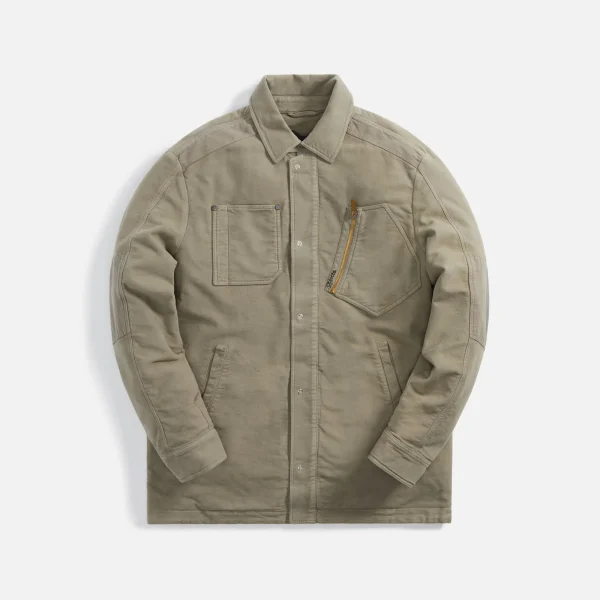 objects iv life moleskin shirt jacket in alkanna grey - KITH-SHOP