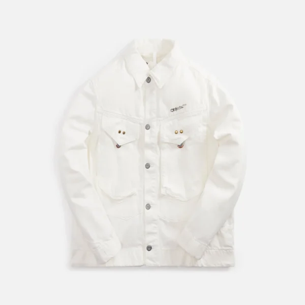 objects iv life white denim utility jacket - KITH-SHOP