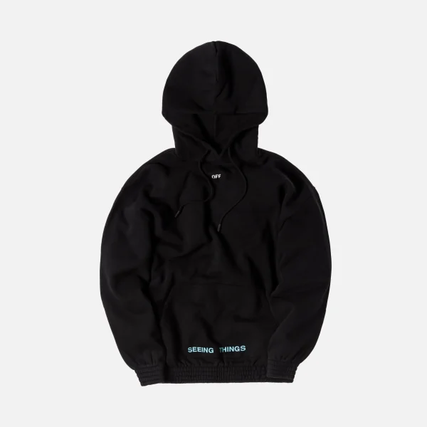 off white 1991 oversized hoodie black - KITH-SHOP