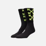 off white arrow design socks black and yellow - KITH-SHOP